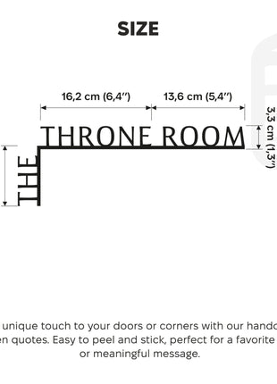 Wooden Corner Quote – The Throne Room