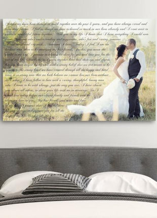 2nd Anniversary Gift - A Personalized Word Art Canvas