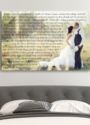 2nd Anniversary Gift - A Personalized Word Art Canvas