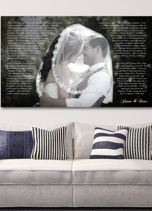 1st Anniversary Gift - A Personalized Word Art Canvas