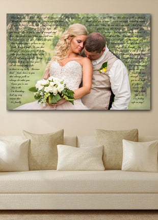 2nd Anniversary Gift - A Personalized Word Art Canvas