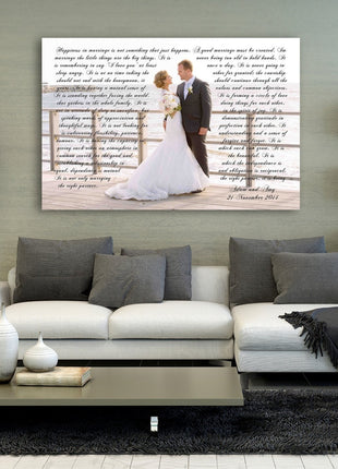2nd Anniversary Gift - A Personalized Word Art Canvas