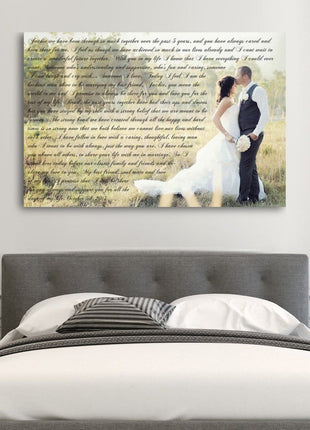 1st Anniversary Gift - A Personalized Word Art Canvas