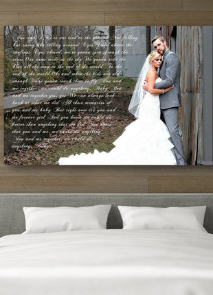 1st Anniversary Gift - A Personalized Word Art Canvas