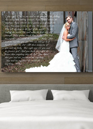 2nd Anniversary Gift - A Personalized Word Art Canvas
