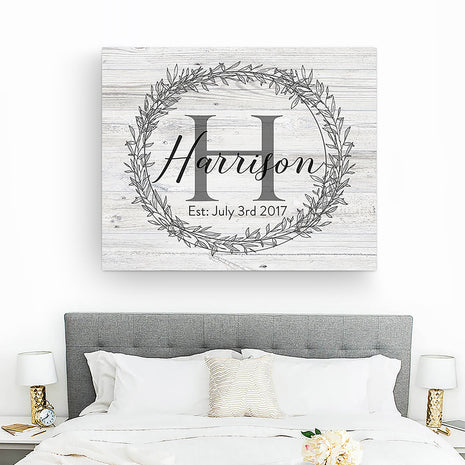 Family Monogram Design Second Anniversary Gift