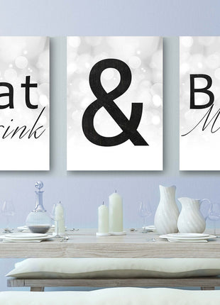 Eat Drink And Be Merry Home Decor Canvases