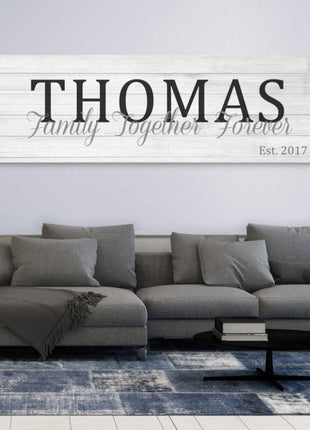 Established Sign Canvas