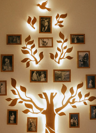 Wooden Led Family Tree - Nova