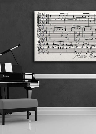 Sheet Music On Canvas - A Custom Made Canvas With Your Song