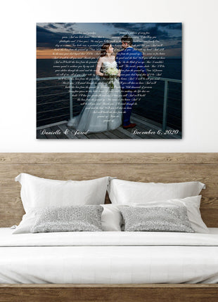 Heart Shaped Words With Photo Second Anniversary Gift