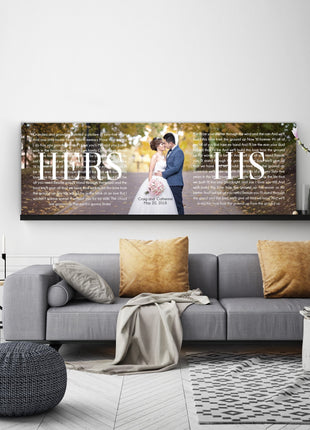 His And Hers Panoramic Canvas