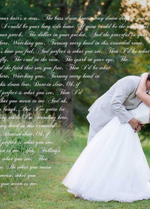 1st Anniversary Gift - A Personalized Word Art Canvas