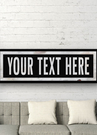 Personalized One Way Wall Hanging | Clean & Distressed Metal Look