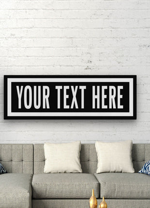 Personalized One Way Wall Hanging | Clean & Distressed Metal Look