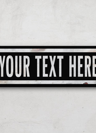 Personalized One Way Wall Hanging | Clean & Distressed Metal Look