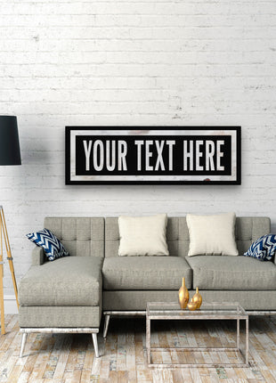 Personalized One Way Wall Hanging | Clean & Distressed Metal Look