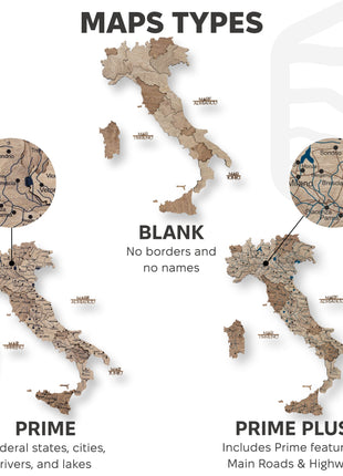 Wooden Map of Italy – Terra