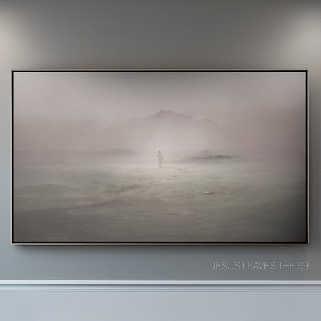Jesus Leaves The 99: Canvas Painting Art