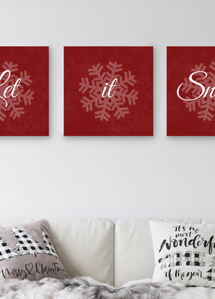 Let It Snow Canvas Art