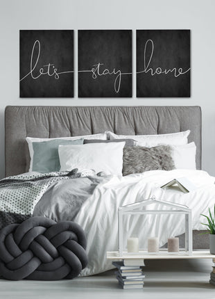 Let's Stay Home Canvas Set - Home Decor Wall Art