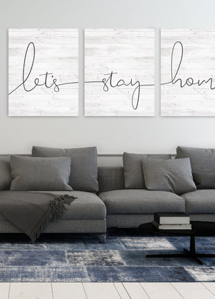 Let's Stay Home Canvas Set - Home Decor Wall Art