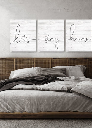 Let's Stay Home Canvas Set - Home Decor Wall Art