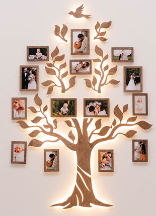 Wooden Led Family Tree - Nova