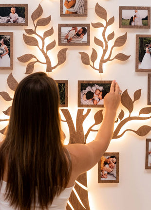 Wooden Led Family Tree - Nova