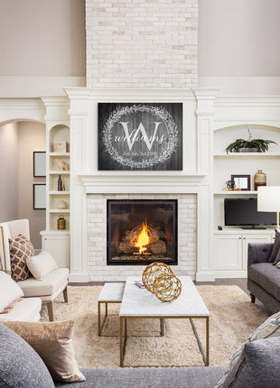 Last Name Sign - Custom Monogram Sign