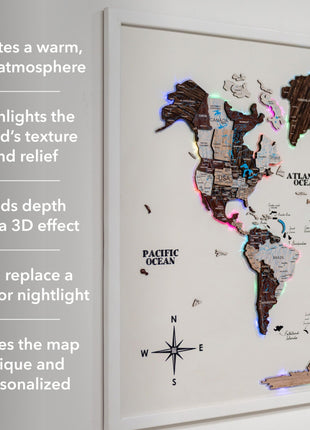 Map on Board LED 2.0 Cappuccino