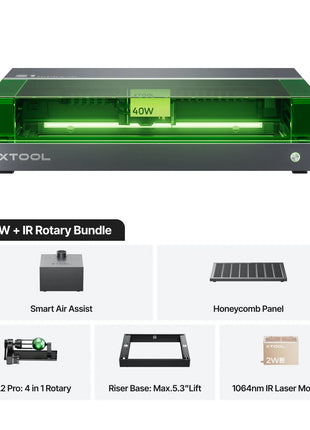 xTool S1 + 1064nm IR Laser Kit: Enclosed Diode Laser Engraver & Cutter