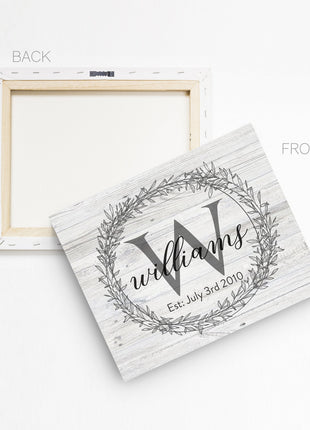 White Rustic Monogram Sign