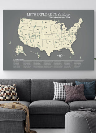 US National Parks Map
