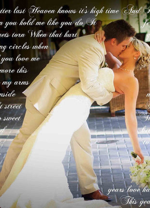 First Wedding Anniversary Gift - Your Wedding Vows On Canvas