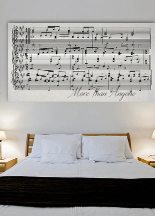 Sheet Music On Canvas - A Custom Made Canvas With Your Song