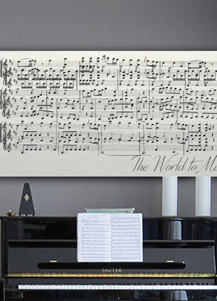 First Dance Lyrics On Canvas - Custom Made With Your Wedding Song