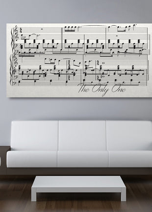 Sheet Music On Canvas - A Custom Made Canvas With Your Song