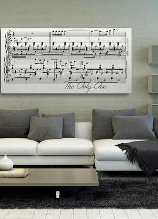 Sheet Music On Canvas - A Custom Made Canvas With Your Song