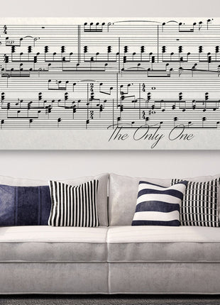 Sheet Music On Canvas - A Custom Made Canvas With Your Song