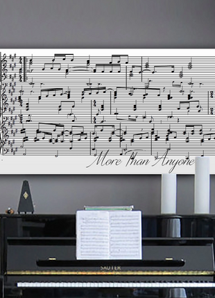 Sheet Music On Canvas - A Custom Made Canvas With Your Song