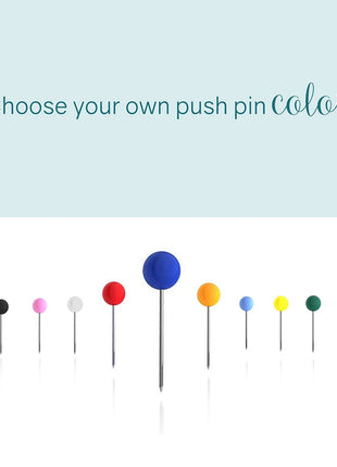 Push Pin Travel Map - Dark Grey