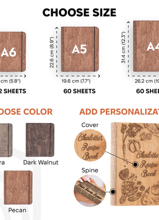 Wooden Recipe Book – Peppers Theme