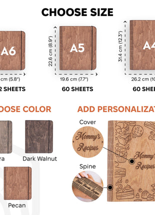 Wooden Recipe Book – Pastries Edition