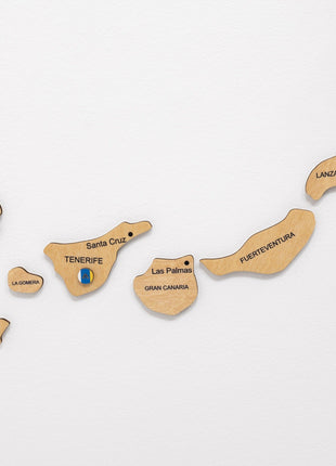 Wooden Map of Spain – Gold