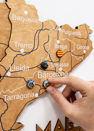 Wooden Map of Spain – Oak