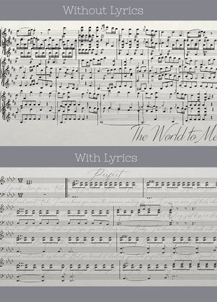 First Dance Lyrics On Canvas - Custom Made With Your Wedding Song