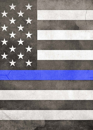 Thin Blue Line Flag - Personalized Canvas