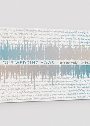 Soundwaves With Vows - Soundwave Art