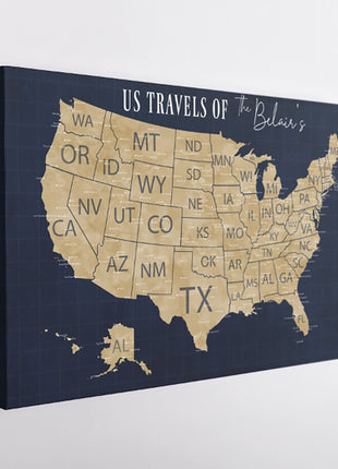 USA Push Pin Travel Map